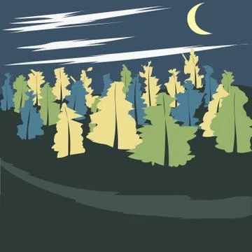 Autumn forest Stock Illustration