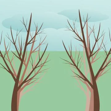 Autumn forest Stock Illustration