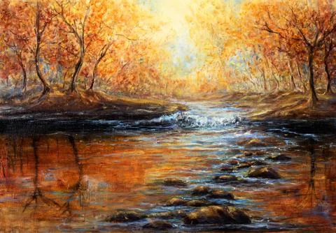 Autumn forest Stock Photos