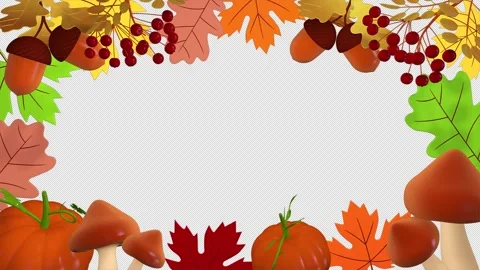 Autumn frame 3D animation on a seamless loop Stock Footage 283729831