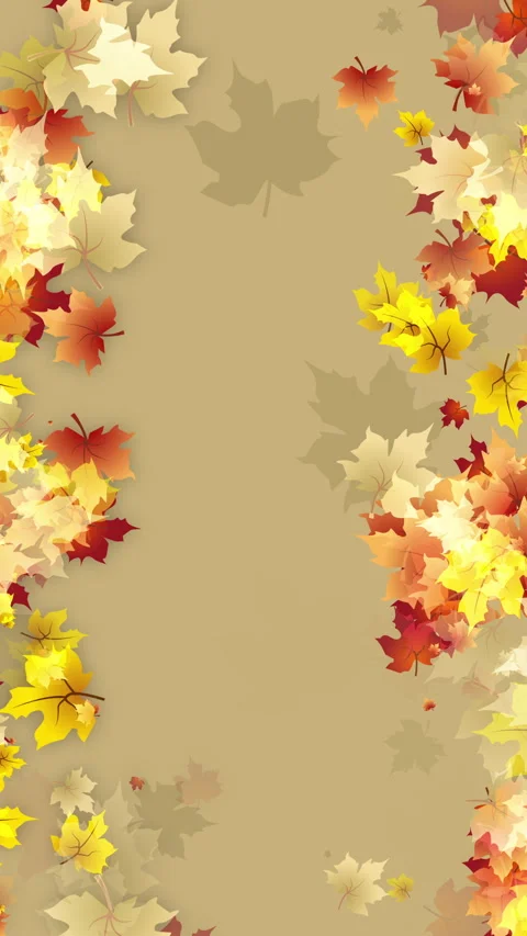 Autumn frame of colored maple leaves. Empty space for text. Looped animation. Stock Footage 285554320