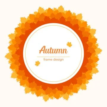 Autumn frame design template Stock Illustration