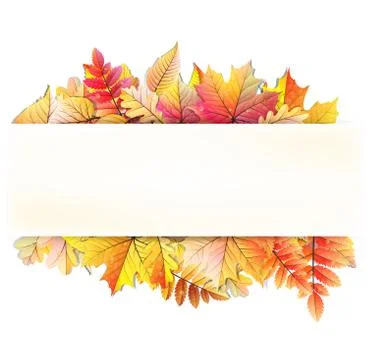 Autumn frame with fall leaf. EPS 10 Illustrazione stock