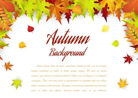 Autumn Frame With Falling Maple Leaves Illustrazione stock