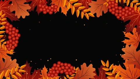 Autumn frame with leaves and alpha channel Stock Footage 119831296
