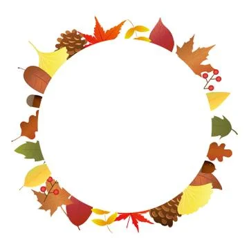 Autumn frame material Stock Illustration
