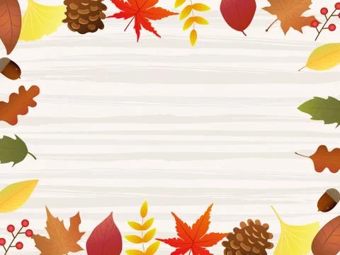 Autumn frame material Stock Illustration