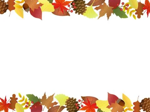 Autumn frame material Stock Illustration