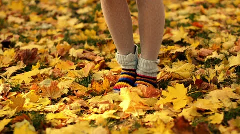 Autumn Girl HD Stock Footage 22938853