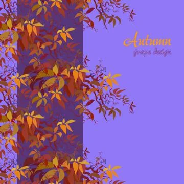 Autumn grape vine Stock-Illustration