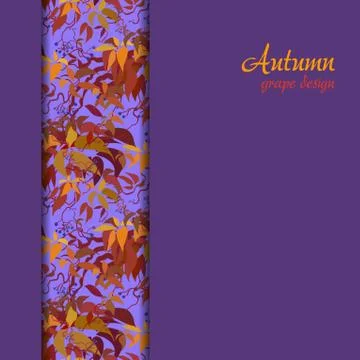 Autumn grape vine Stock Illustration