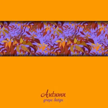 Autumn grape vine Stock Illustration