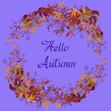 Autumn grape vine Stockillustratie