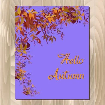 Autumn grape vine Stock Illustration