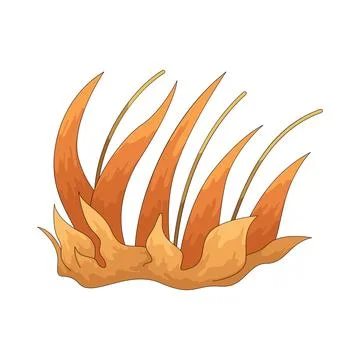 Autumn grass illustration Stock Illustration