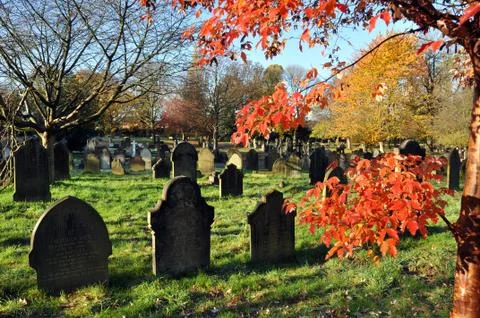 Autumn Graveyard Foto stock