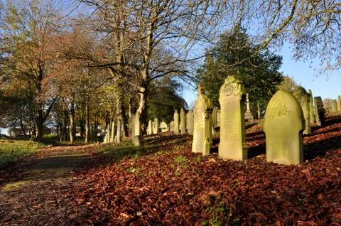 Autumn Graveyard Stock Photos