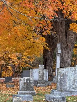 Autumn Graveyard Stock Photos