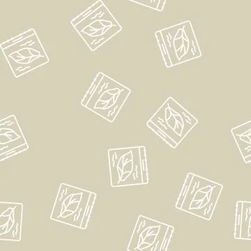 Autumn halloween line seamless pattern Stock Illustration