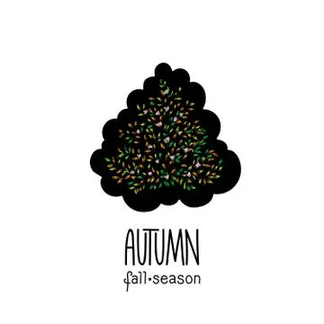 Autumn hand drawn background Stock Illustration