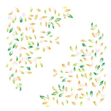 Autumn hand drawn background Stock Illustration