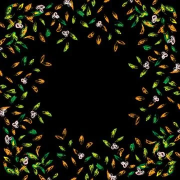 Autumn hand drawn background Stock Illustration