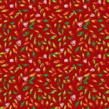 Autumn hand drawn background Stock Illustration