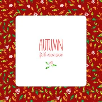 Autumn hand drawn background Stock Illustration