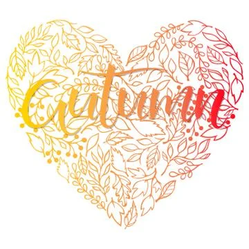 Autumn heart Stock Illustration