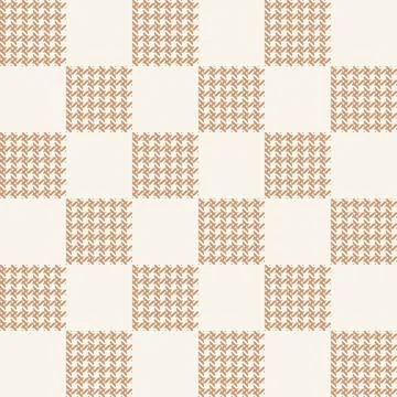 Autumn houndstooth gingham plaid style pattern. Geometric check tablecloth Stock Illustration