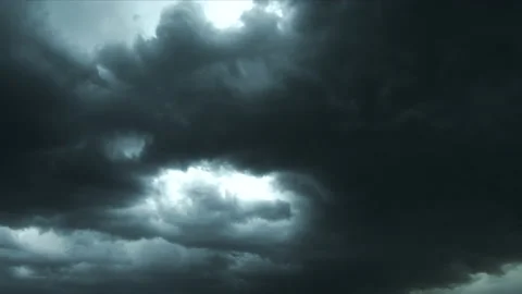 Autumn. Huge dark storm clouds Stock Footage 140160011
