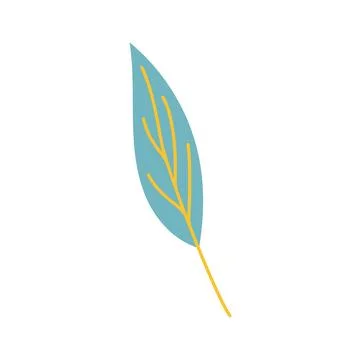 Autumn icon leaf in flat style. Autumn design for decoration, greeting card and Stock Illustration