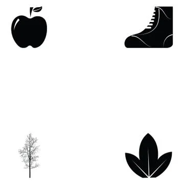 Autumn icon set Illustrazione stock