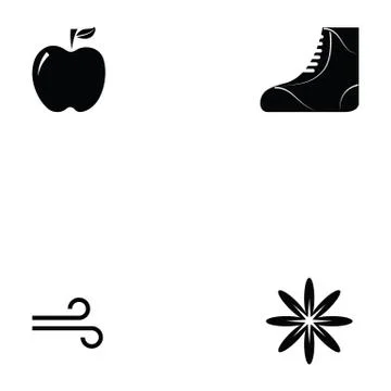 Autumn icon set Stock Illustration