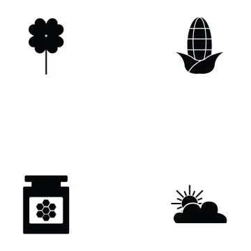 Autumn icon set Stock Illustration