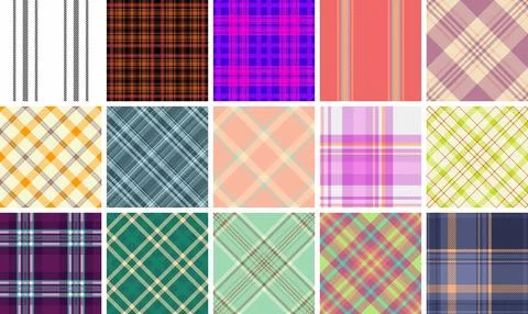 Autumn inspired plaid pattern created for seasonal themes. Warm tartan tone.. Stock Illustration
