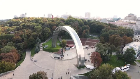 AUTUMN KIEV DRONE Stock Footage 244219612