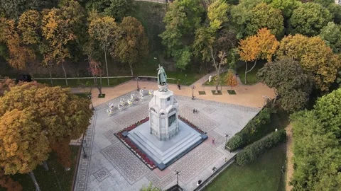 AUTUMN KIEV DRONE Stock Footage 244219662