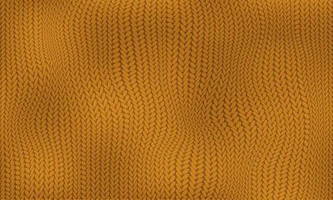 Autumn knitted distorted background in red color under clipping mask Stock Illustration