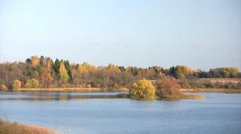 Autumn lake 스톡 동영상 3173845