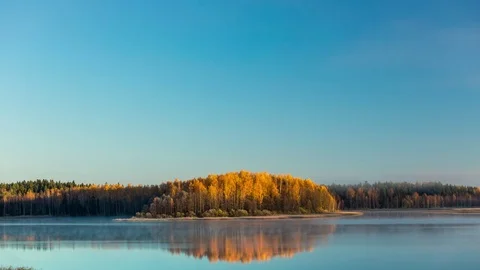 Autumn lake. Video stock 84042987