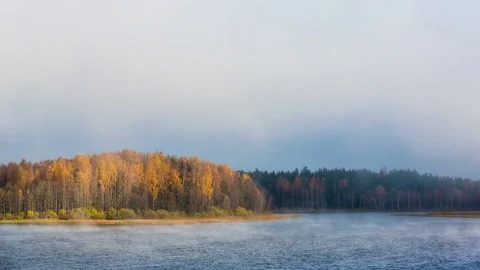 Autumn lake. Video stock 84043633