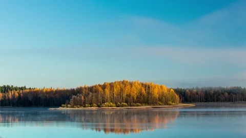 Autumn lake. Stock Footage 84290820
