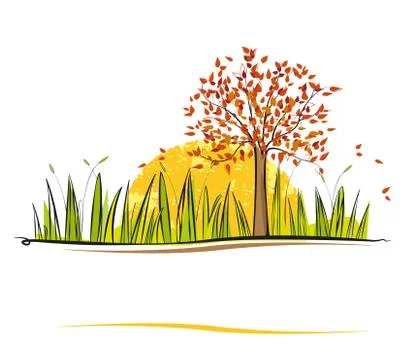 Autumn landscape Stock Illustration