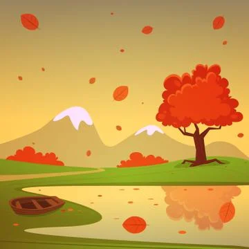 Autumn Landscape Stock Illustration