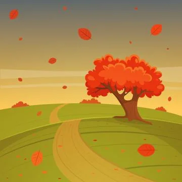 Autumn Landscape Stock Illustration