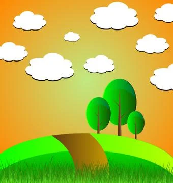 Autumn landscape Stock Illustration