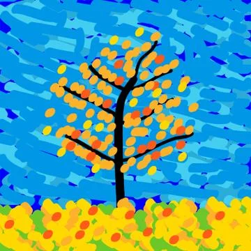 Autumn landscape Stock Illustration