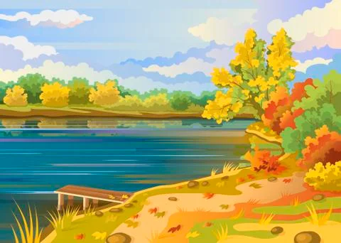 Autumn landscape Stock Illustration