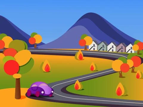 Autumn Landscape Stock Illustration